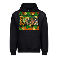 Black st patricks day lucky clover and coins Urban Hoodie - CowGirlArtShop
