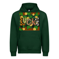Forest Green st patricks day lucky clover and coins Urban Hoodie - CowGirlArtShop