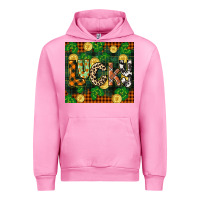 Fuchsia Pink st patricks day lucky clover and coins Urban Hoodie - CowGirlArtShop