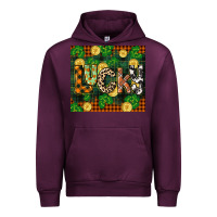 Mauve Wine st patricks day lucky clover and coins Urban Hoodie - CowGirlArtShop