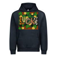 Navy st patricks day lucky clover and coins Urban Hoodie - CowGirlArtShop