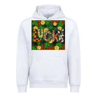 White st patricks day lucky clover and coins Urban Hoodie - CowGirlArtShop