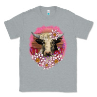 Heather Grey v.d lotus and cow Classic Tee - AdoDesignShop