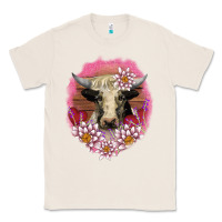 Natural v.d lotus and cow Classic Tee - AdoDesignShop