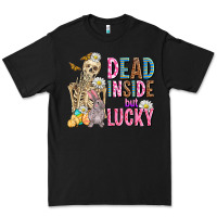 Black easter dead inside but lucky  with skeleton Premium Tee - AdoDesignShop