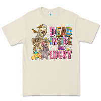 Bone easter dead inside but lucky  with skeleton Premium Tee - AdoDesignShop