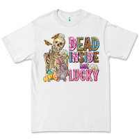 White easter dead inside but lucky  with skeleton Premium Tee - AdoDesignShop