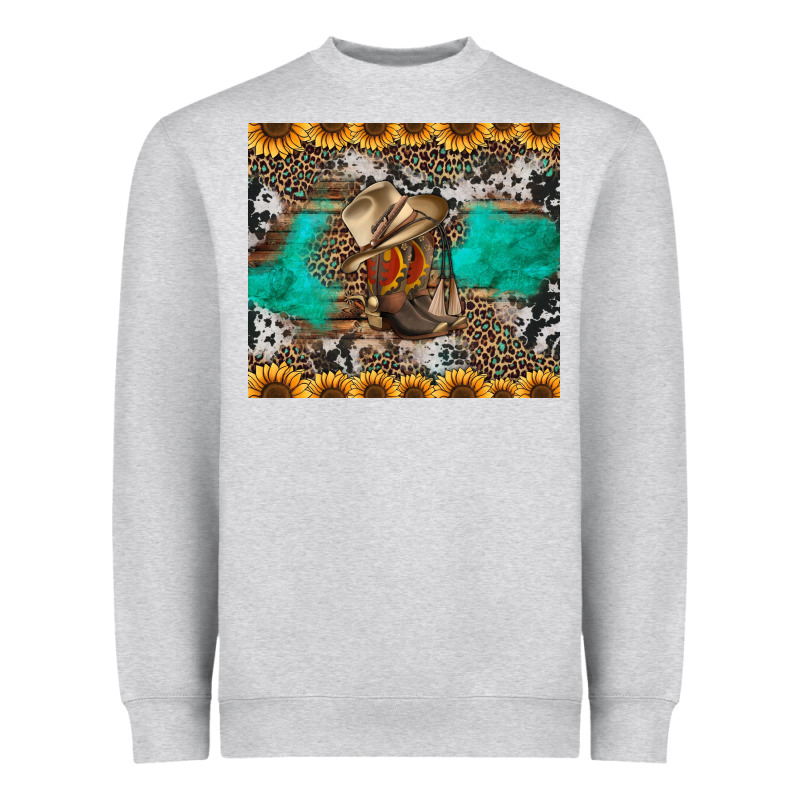 Western Boots And Sunflowers Tumbler Heavyweight Sweatshirt by Jasminsmagicworld | Teevron