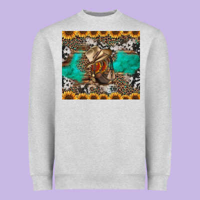 Western Boots And Sunflowers Tumbler Heavyweight Sweatshirt Designed By Jasminsmagicworld