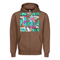 Chestnut love nail and polish with leopard seamless pattern bbs Zipper Hoodie - BundleAndBundleShop