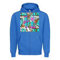 True Royal love nail and polish with leopard seamless pattern bbs Zipper Hoodie - BundleAndBundleShop