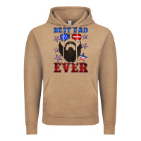 Vintage Coffee best dad ever american flag Vintage Hoodie - Artiststas