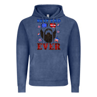 Vintage Denim best dad ever american flag Vintage Hoodie - Artiststas