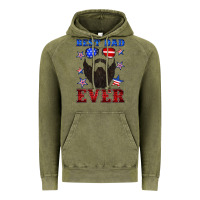 Vintage Olive best dad ever american flag Vintage Hoodie - Artiststas