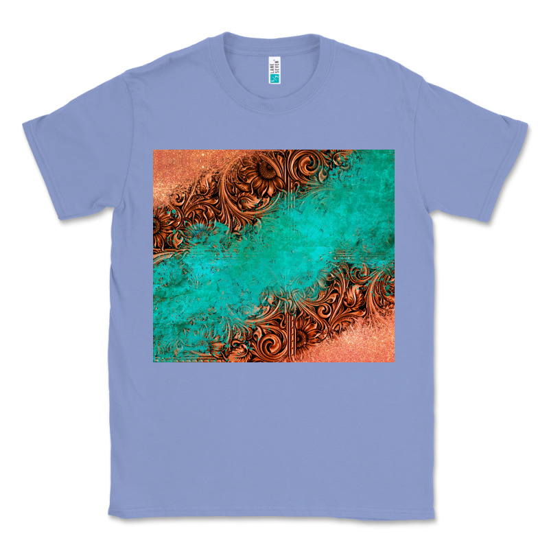 Leather Turquoise Glitter Tumbler Classic Tee by Jasminsmagicworld | Teevron