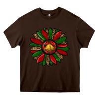 Chocolate Brown christmas sunflower Heavy Core Tee - RanaPortraitStore