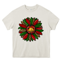 Cream christmas sunflower Heavy Core Tee - RanaPortraitStore
