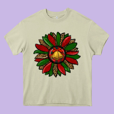 Christmas Sunflower Heavy Core Tee Designed By Ranaportraitstore