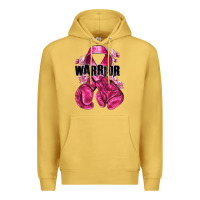 Antique Gold Warrior Breast Cancer with boxing gloves Premium Hoodie - NancyCooperArtShop