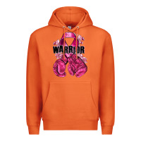 Carrot Warrior Breast Cancer with boxing gloves Premium Hoodie - NancyCooperArtShop