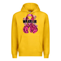 Lemon Warrior Breast Cancer with boxing gloves Premium Hoodie - NancyCooperArtShop