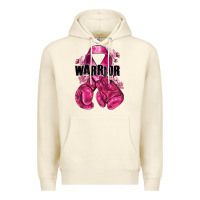 Sandshell Warrior Breast Cancer with boxing gloves Premium Hoodie - NancyCooperArtShop