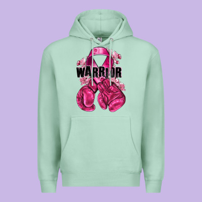 Warrior Breast Cancer With Boxing Gloves Premium Hoodie Designed By Nancycooperartshop