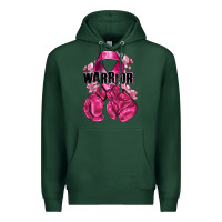 Sports Green Warrior Breast Cancer with boxing gloves Premium Hoodie - NancyCooperArtShop