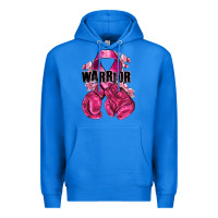 True Royal Warrior Breast Cancer with boxing gloves Premium Hoodie - NancyCooperArtShop