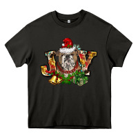 Asphalt Christmas joy english bulldog Heavy Core Tee - BarkalooDesign