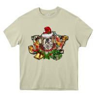 Mossy Christmas joy english bulldog Heavy Core Tee - BarkalooDesign
