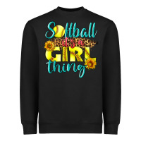 Black softball it's a girl thing Heavyweight Sweatshirt - LillyAllenDesigns