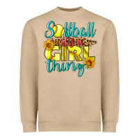 Mushroom softball it's a girl thing Heavyweight Sweatshirt - LillyAllenDesigns