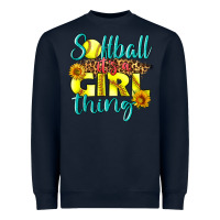 Navy softball it's a girl thing Heavyweight Sweatshirt - LillyAllenDesigns