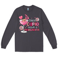 Smoke even cupid needs a margarita Long Sleeve Tee - MaliasSmallBusiness