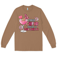 Toasted Coconut even cupid needs a margarita Long Sleeve Tee - MaliasSmallBusiness