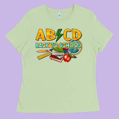 Abcd Back To School Ladies Tee Designed By Texasbilliewilder