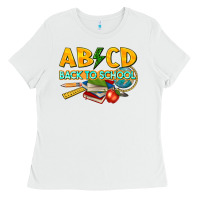 White abcd back to school Ladies Tee - texasbilliewilder