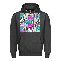 Charcoal Heather nail polish with cowhide and plaid seamless pattern bbs Zipper Hoodie - BundleAndBundleShop