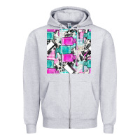 Heather Grey nail polish with cowhide and plaid seamless pattern bbs Zipper Hoodie - BundleAndBundleShop