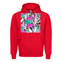 Red nail polish with cowhide and plaid seamless pattern bbs Zipper Hoodie - BundleAndBundleShop