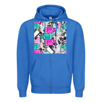 True Royal nail polish with cowhide and plaid seamless pattern bbs Zipper Hoodie - BundleAndBundleShop