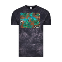 Cloud Black gemstone wood and cowhide background Vintage Tee - Artiststas