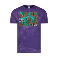 Cloud Purple gemstone wood and cowhide background Vintage Tee - Artiststas