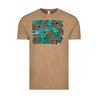 Vintage Coffee gemstone wood and cowhide background Vintage Tee - Artiststas