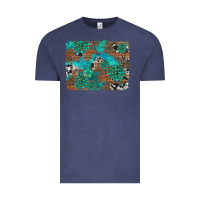 Vintage Denim gemstone wood and cowhide background Vintage Tee - Artiststas
