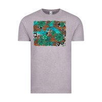 Vintage Zinc gemstone wood and cowhide background Vintage Tee - Artiststas
