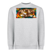 Heather Grey western cow cockerel chick  serape leopard sunflowers license plate te Heavyweight Sweatshirt - BarkalooDesign