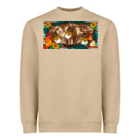 Mushroom western cow cockerel chick  serape leopard sunflowers license plate te Heavyweight Sweatshirt - BarkalooDesign