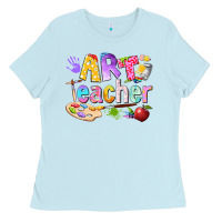 Baby Blue art teacher Ladies Tee - texasbilliewilder